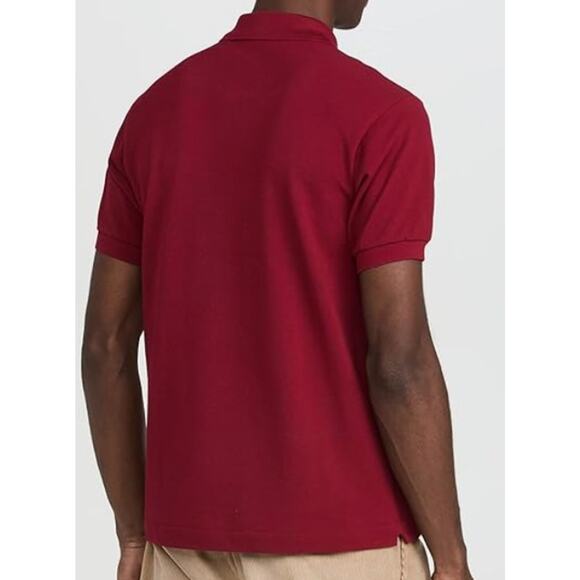 Lacoste Men's Short Sleeve Classic Chine Polo Shirt Bordeaux Red, XL - Picture 3 of 3